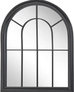 Vægspejl EMBRY 69 cm 89 cm Metal Sort
