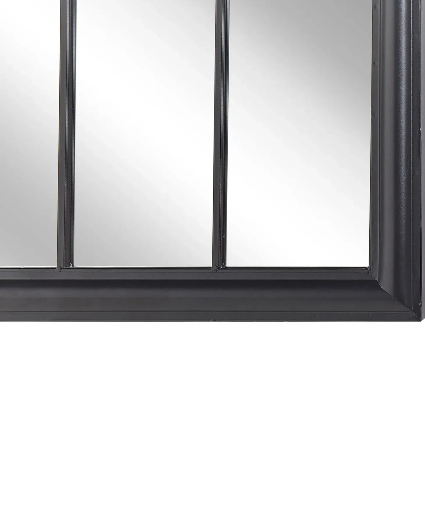Vægspejl EMBRY 69 cm 89 cm Metal Sort