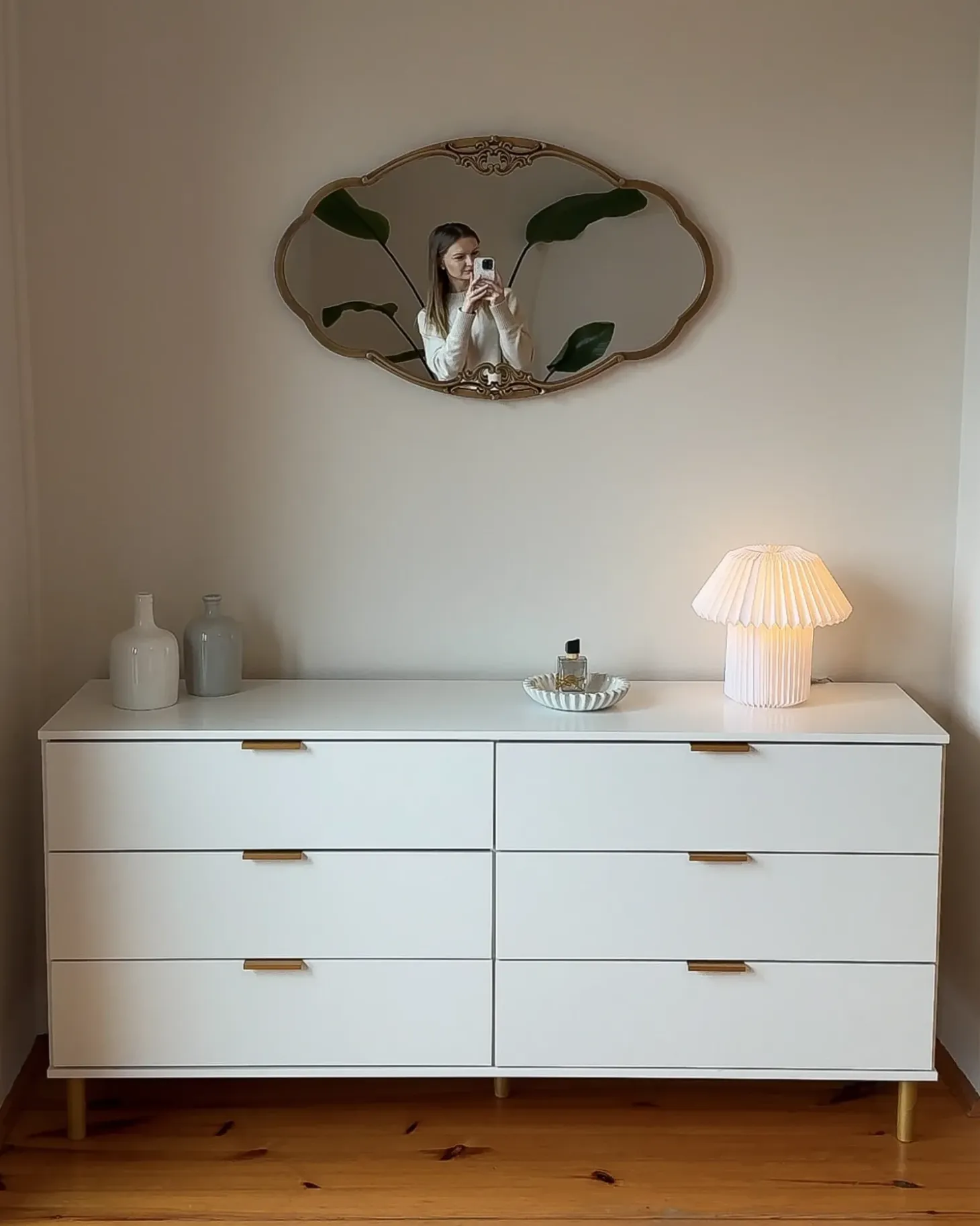 Vægspejl EPANNES 49 cm 84 cm Guld