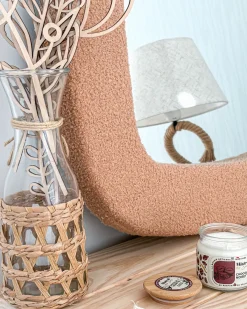 Vægspejl EPIRY 79 cm 80 cm Boucle Lysebrun