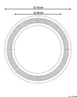 Vægspejl ERBRAY 70 cm 70 cm Sølv