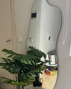 Vægspejl ESTANG 50 cm 140 cm Sølv