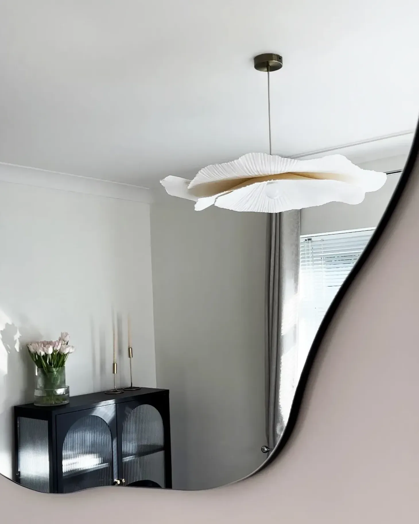 Vægspejl FALAISE 50 cm 70 cm Sølv