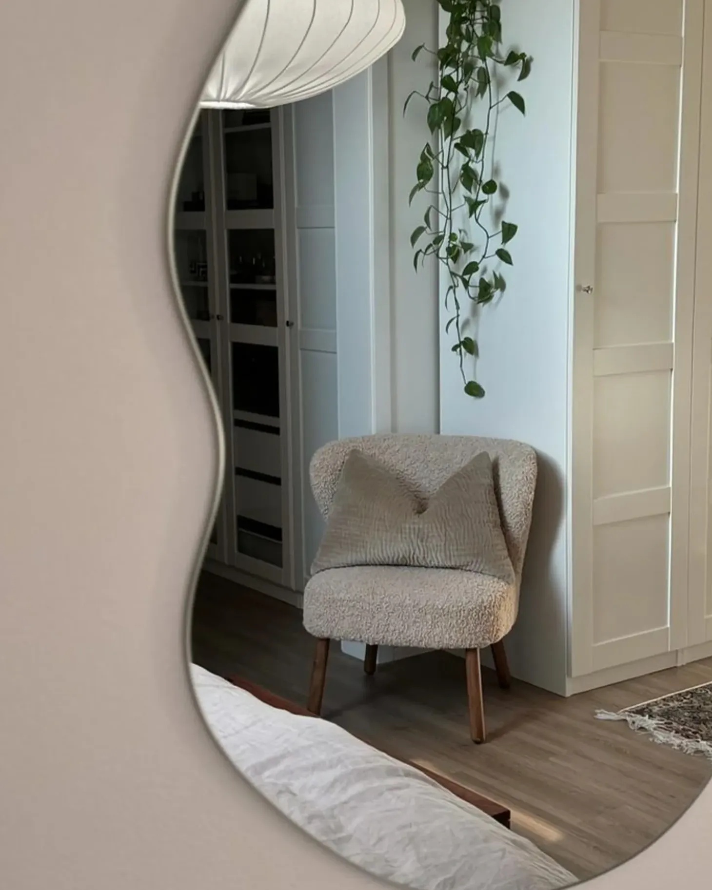 Vægspejl FALAISE 50 cm 70 cm Sølv