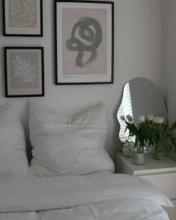 Vægspejl FALAISE 50 cm 70 cm Sølv