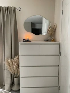 Vægspejl FALAISE 50 cm 70 cm Sølv