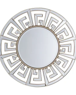 Vægspejl FLERS 70 cm 70 cm Metal Guld