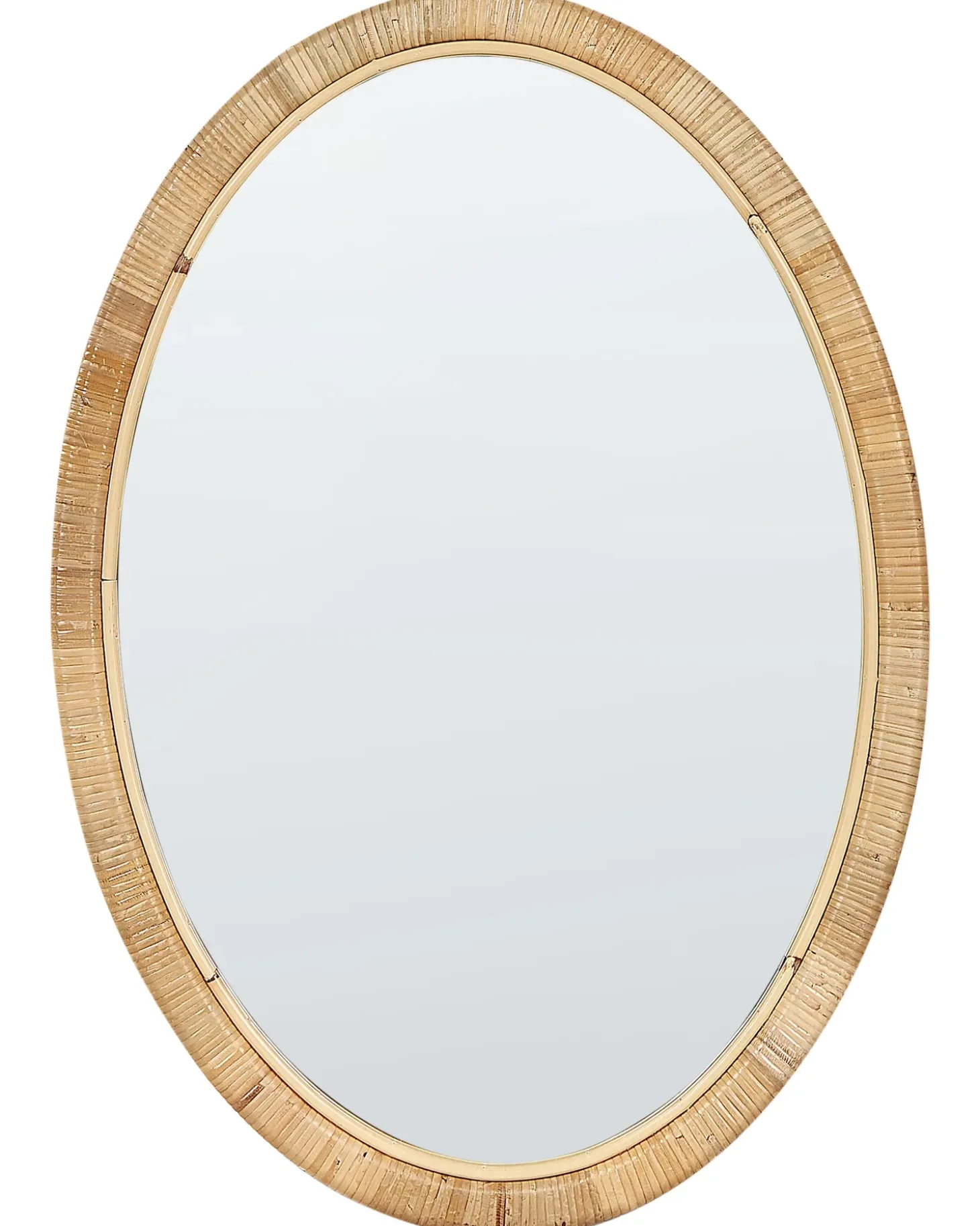 Vægspejl FOISSY 50 cm 70 cm Rattan Naturlig