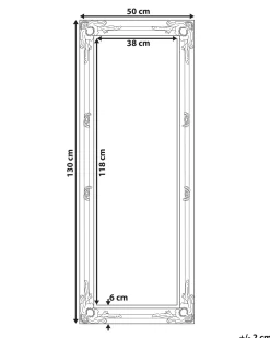 Vægspejl FOUGERES 50 cm 130 cm Sort