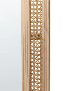 Vægspejl FRANEY 50 cm 120 cm Rattan Naturlig