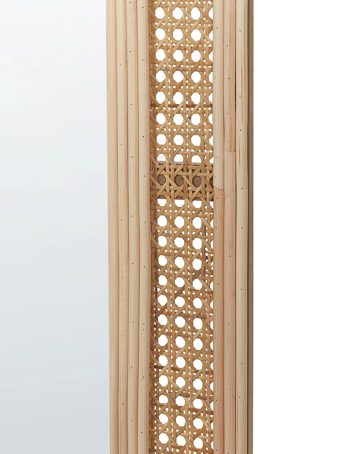 Vægspejl FRANEY 50 cm 120 cm Rattan Naturlig