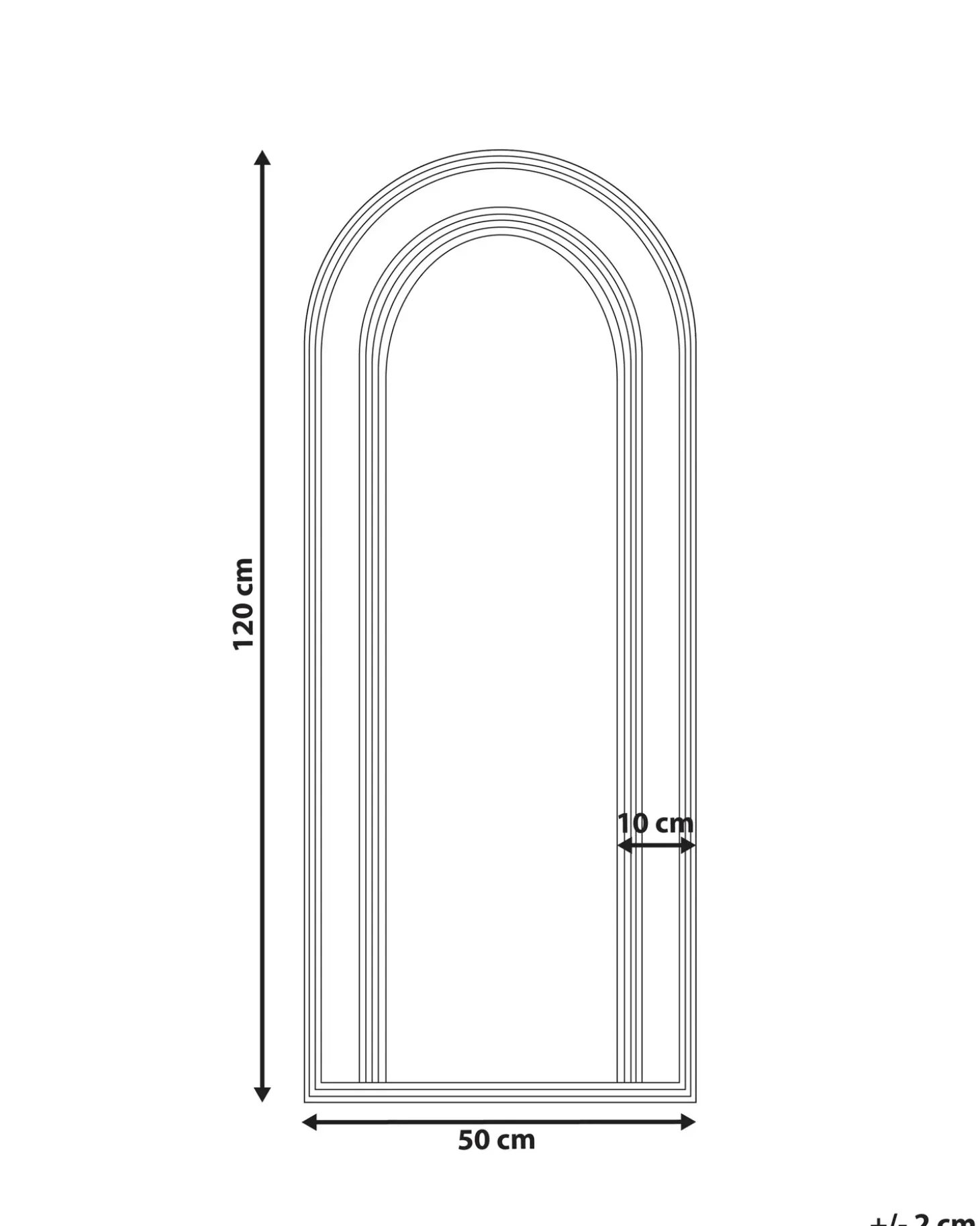Vægspejl FRANEY 50 cm 120 cm Rattan Naturlig