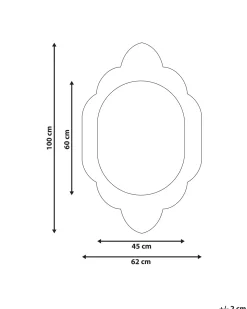 Vægspejl FRESVILLE 62 cm 100 cm Fyretræ Lysebrun
