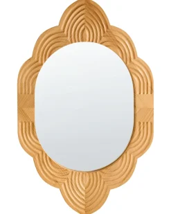 Vægspejl FRESVILLE 62 cm 100 cm Fyretræ Lysebrun