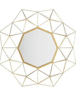 Vægspejl GAILLAC 80 cm 80 cm Metal Guld