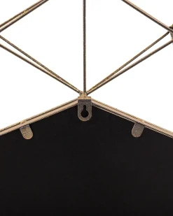 Vægspejl GAILLAC 80 cm 80 cm Metal Guld