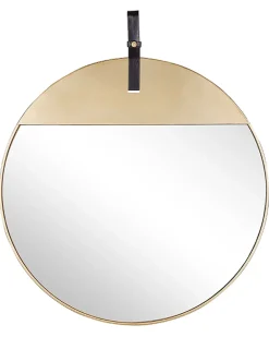 Vægspejl GURS 60 cm 60 cm Metal Guld