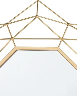 Vægspejl HILLION 60 cm 60 cm Metal Guld