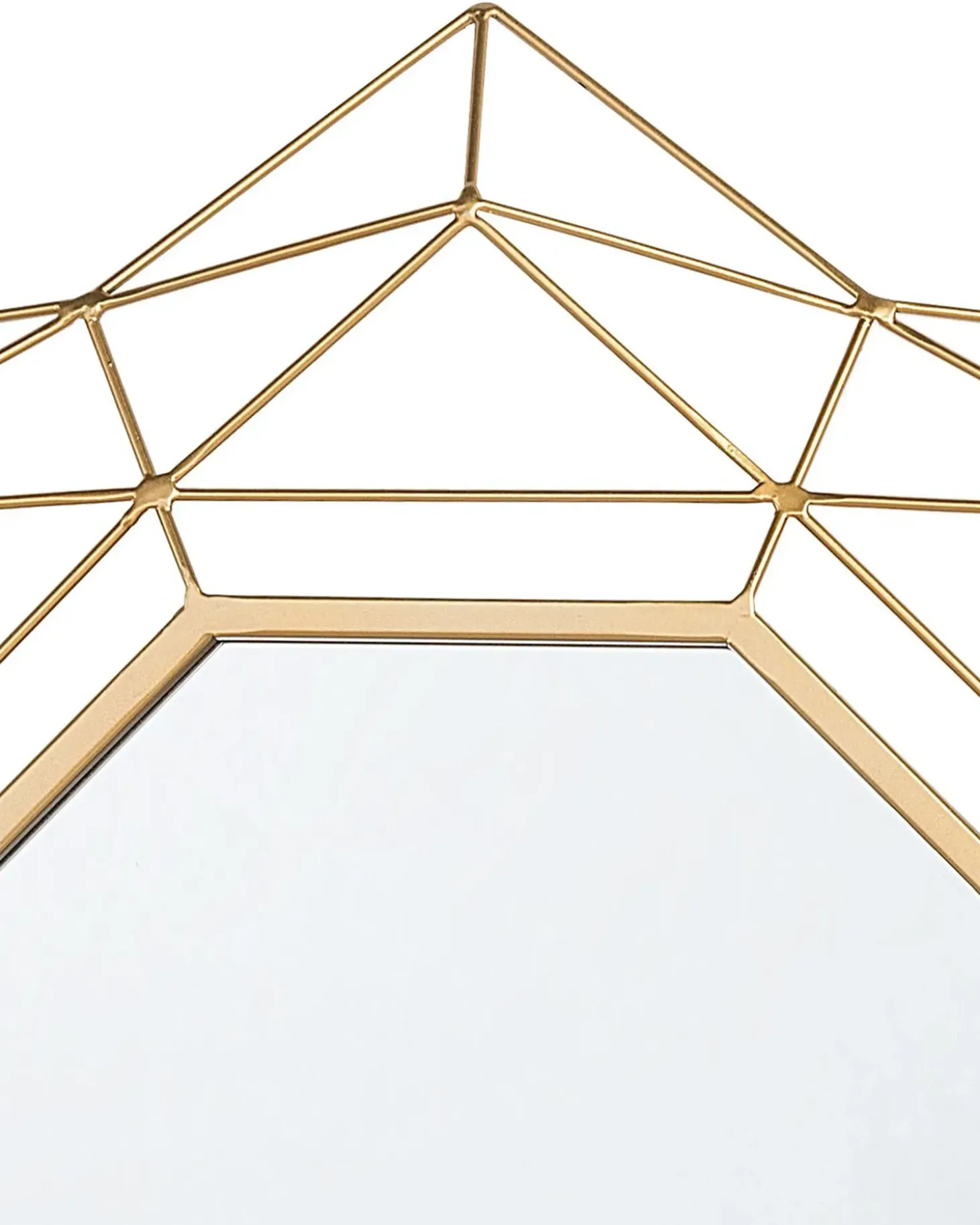 Vægspejl HILLION 60 cm 60 cm Metal Guld