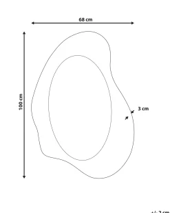 Vægspejl HOURTIN 68 cm 100 cm Træ Brun