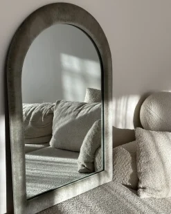 Vægspejl HURIEL 60 cm 90 cm Velour Olivengrøn