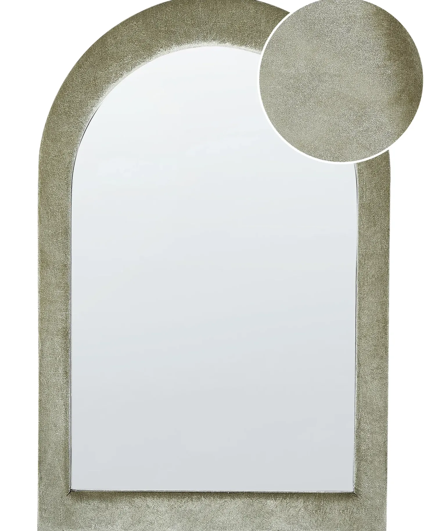 Vægspejl HURIEL 60 cm 90 cm Velour Olivengrøn