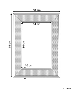 Vægspejl IGUALA 54 cm 74 cm Bambus Naturlig ask