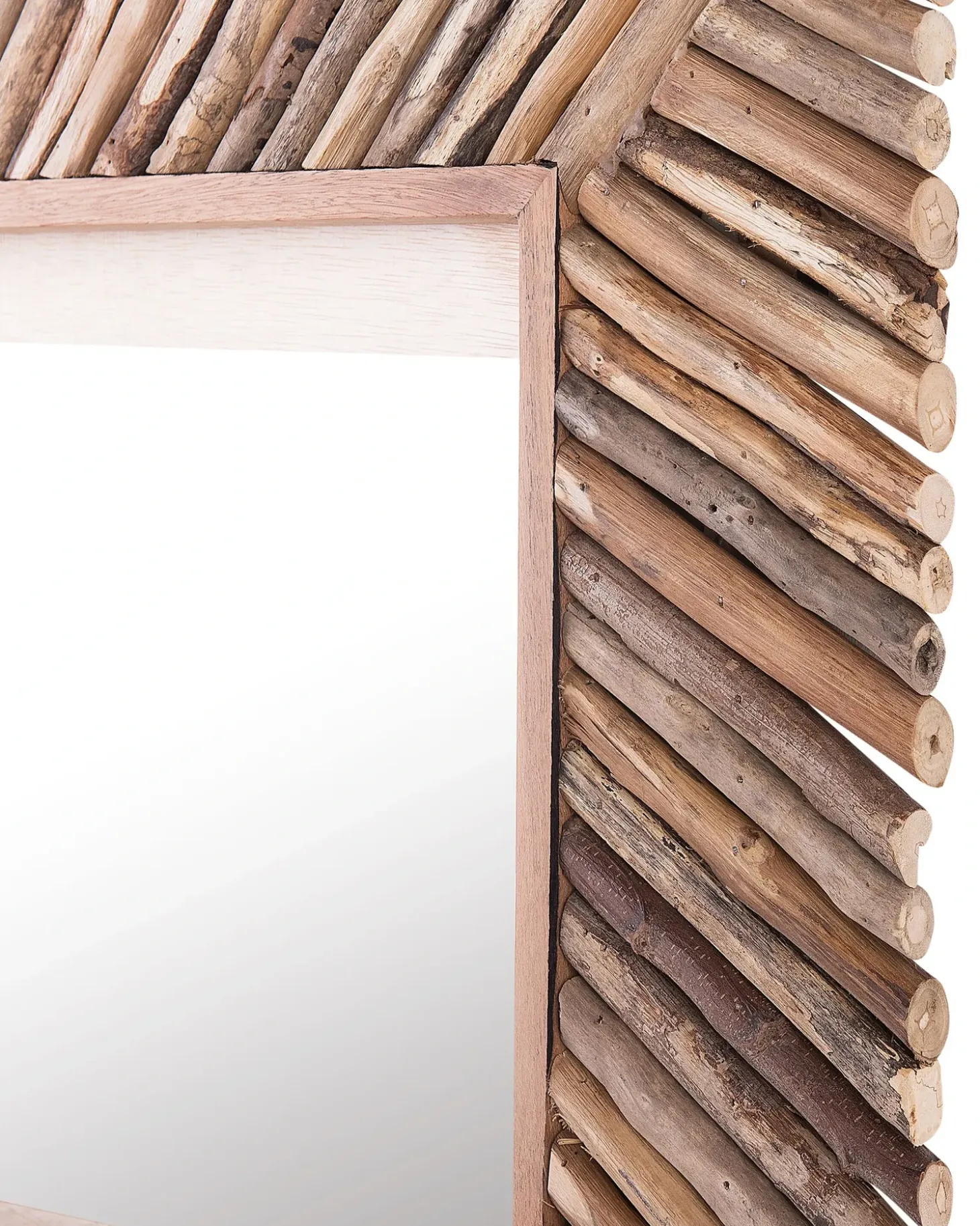 Vægspejl KANAB 60 cm 60 cm Teaktræ Brun