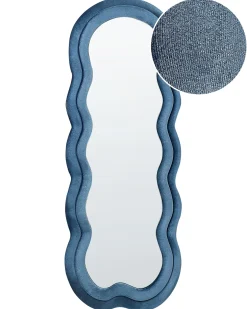 Vægspejl LACS 57 cm 160 cm Velour Blå