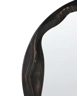 Vægspejl LANGON 60 cm 60 cm Fyretræ Mørkebrun