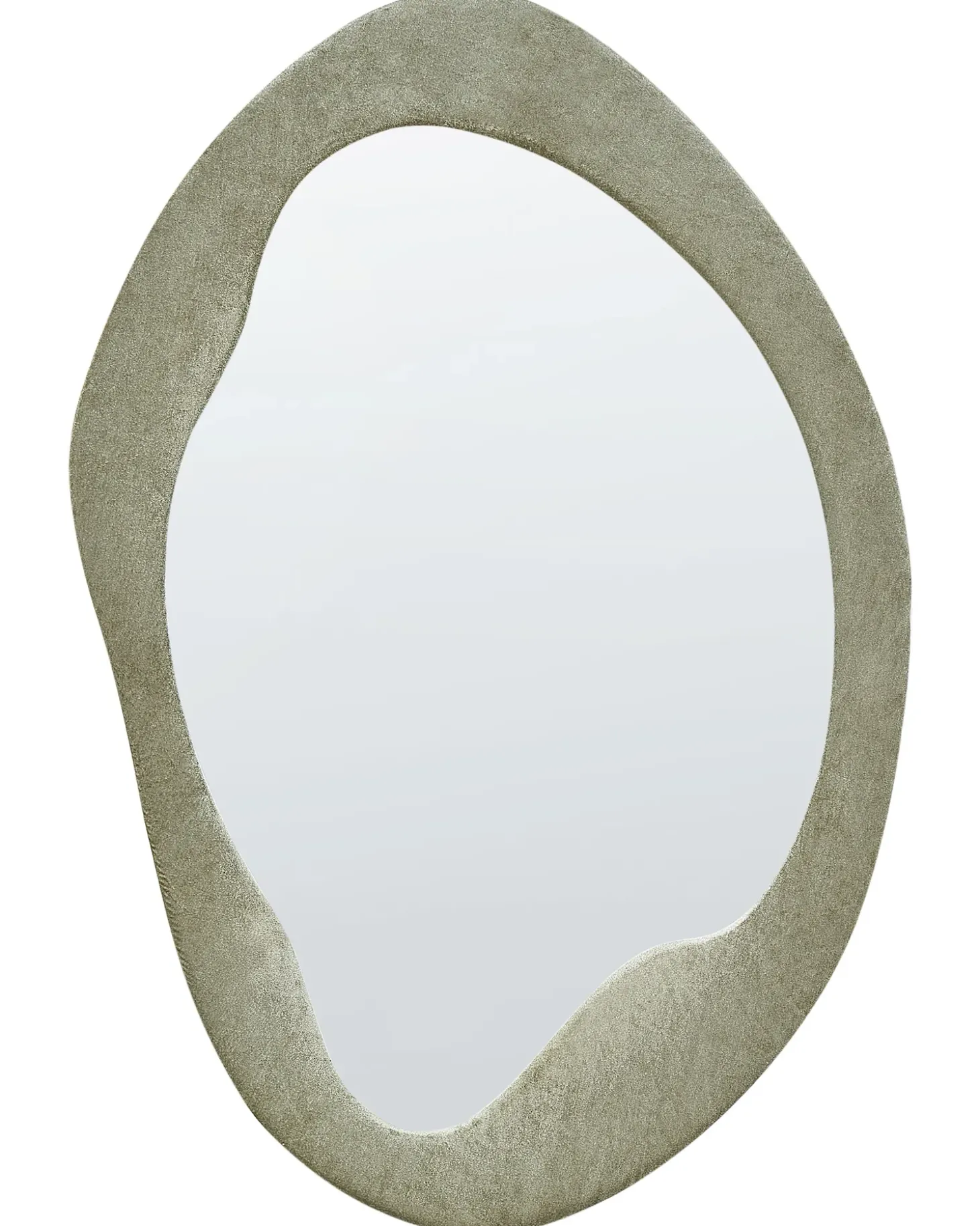 Vægspejl LENAX 59 cm 90 cm Velour Olivengrøn