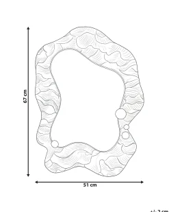 Vægspejl LINAS 51 cm 67 cm Grå