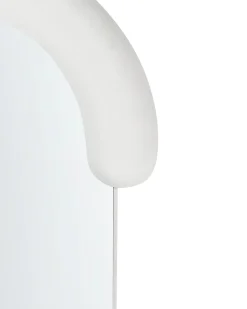 Vægspejl LOCHES 54 cm 158 cm Velour Hvid