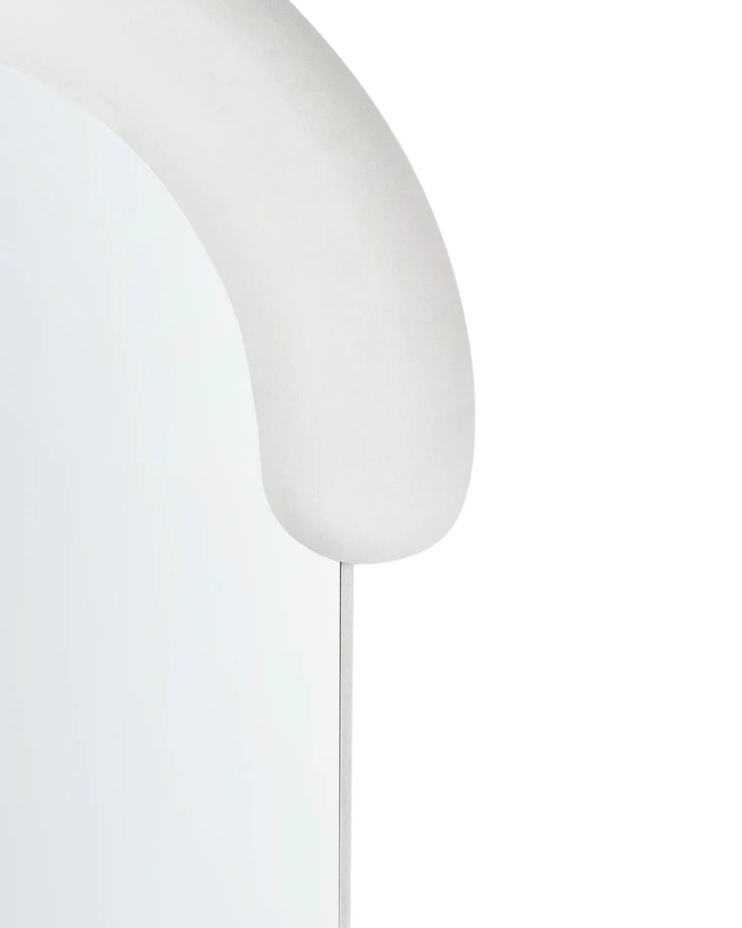 Vægspejl LOCHES 54 cm 158 cm Velour Hvid