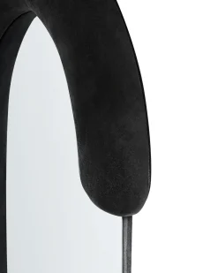 Vægspejl LOCHES 54 cm 158 cm Velour Sort