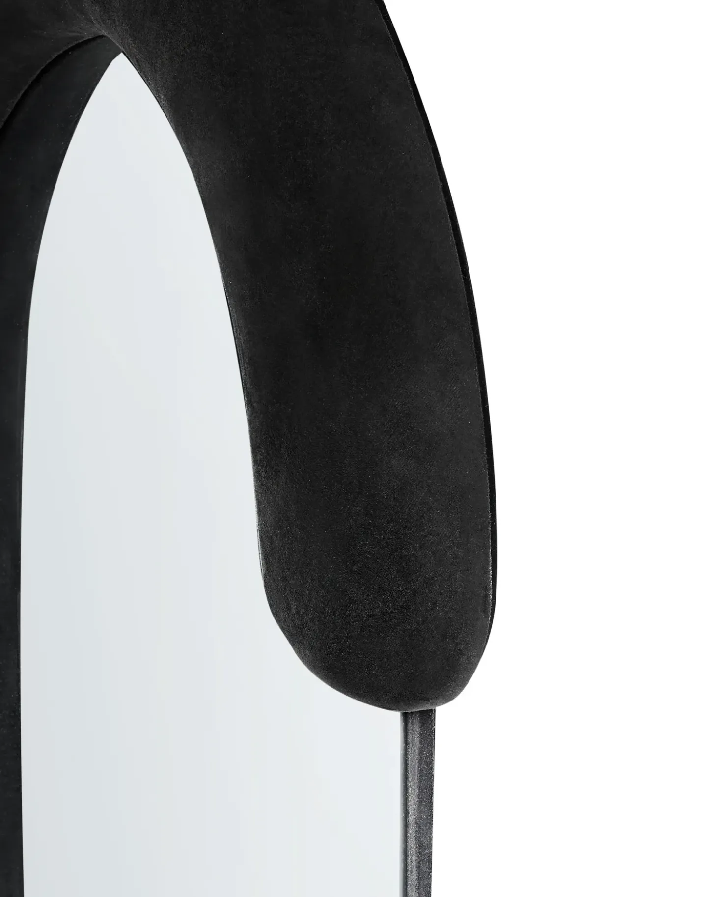 Vægspejl LOCHES 54 cm 158 cm Velour Sort