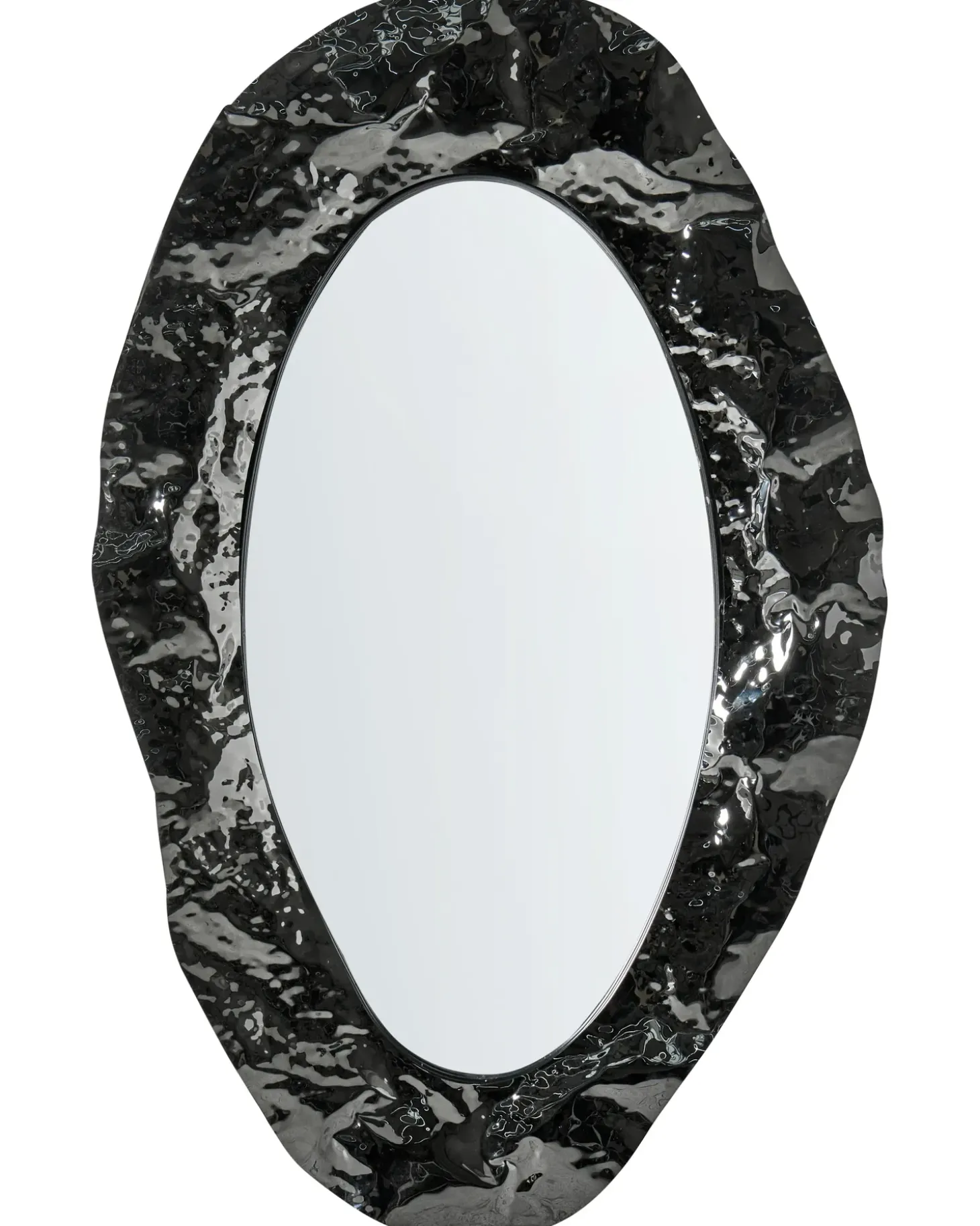 Vægspejl LOGNES 56 cm 95 cm Sort