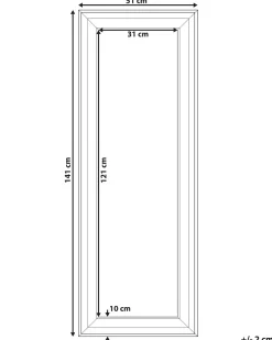 Vægspejl LUNEL 51 cm 141 cm Hvid