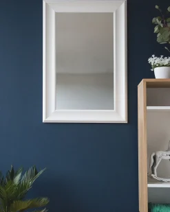 Vægspejl LUNEL 60 cm 90 cm Hvid