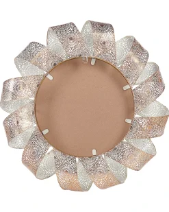 Vægspejl MANGALORE 54 cm 54 cm Metal Hvid