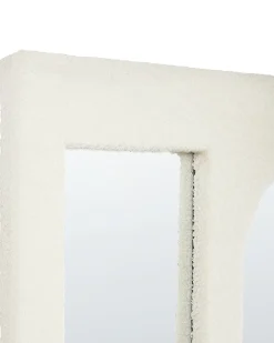 Vægspejl MARCIGNY 70 cm 100 cm Boucle Cremehvid