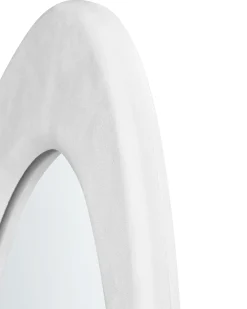 Vægspejl MASSAY 53 cm 90 cm Velour Hvid