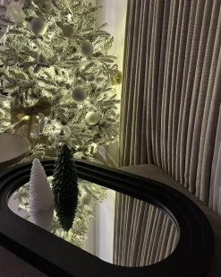 Vægspejl MASSILLY 43 cm 69 cm Sort