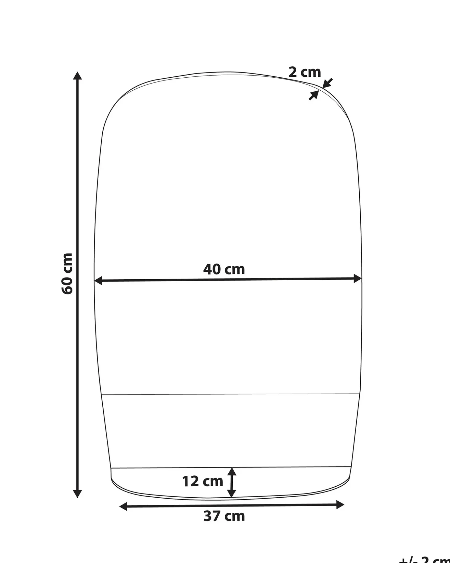 Vægspejl med hylde BRANNAY 40 cm 60 cm Sølv