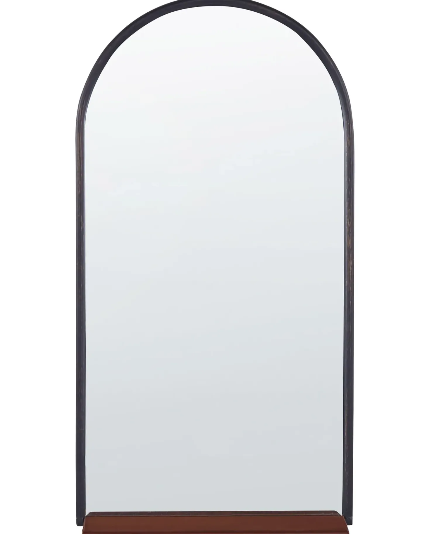 Vægspejl med hylde DOMME 40 cm 67 cm Metal Sort