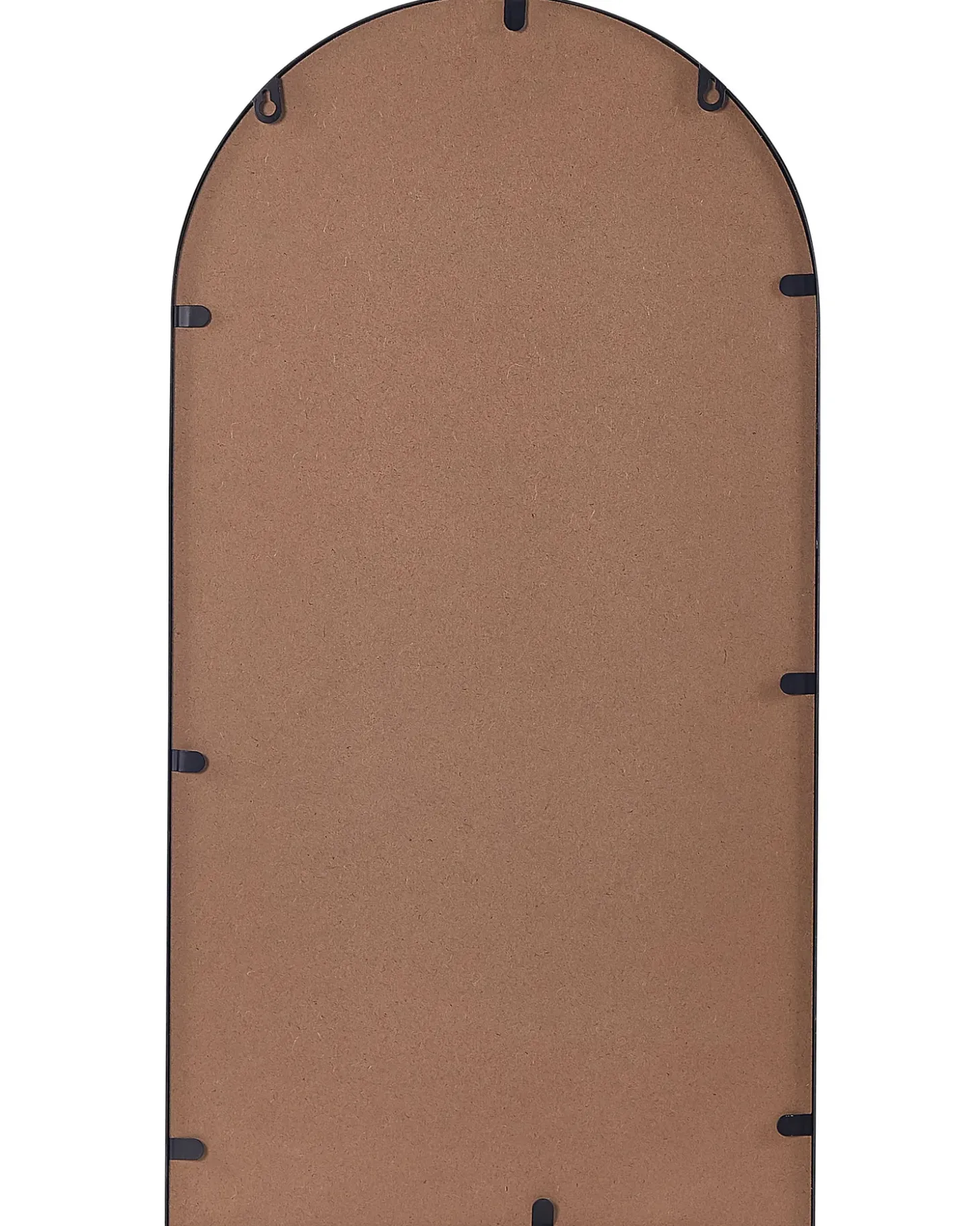 Vægspejl med hylde DOMME 40 cm 67 cm Metal Sort