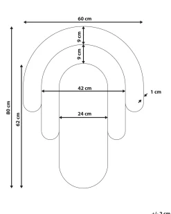 Vægspejl MESPAUL 60 cm 80 cm Multifarvet