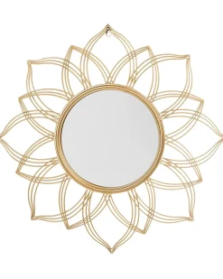 Vægspejl MILLY 67 cm 67 cm Metal Guld