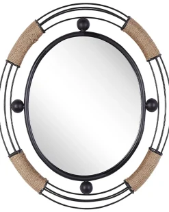 Vægspejl MOULINS 50 cm 55 cm Metal Sort