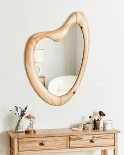 Vægspejl NEURE 90 cm 77 cm Ædelgran Naturlig